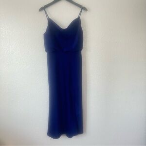 Aidan Mattox Deep Blue Midi Dress 4